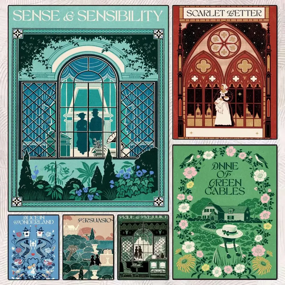 Vintage Collectible Posters - Lukisan Koleksi Vintage Kaligrafi Estetis Poster