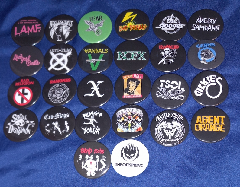 Vintage Collectible Pins - Pinback Button Band Punk Rock Vintage