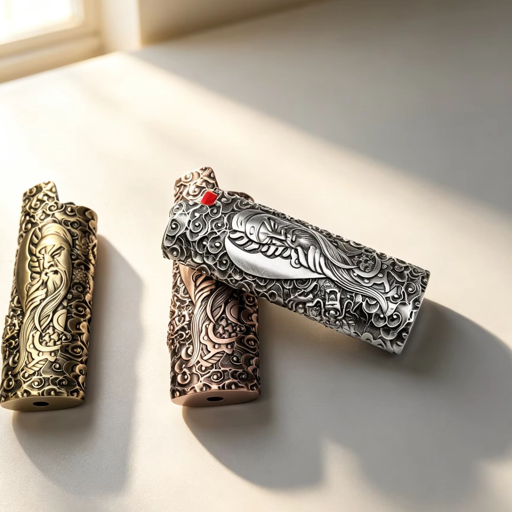 Vintage Collectibles - Casing Korek Api dari Paduan Seng