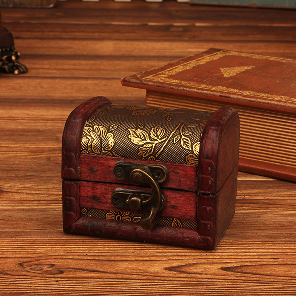 Vintage Collectibles - Kotak Perhiasan Kayu Antik Gaya Cina