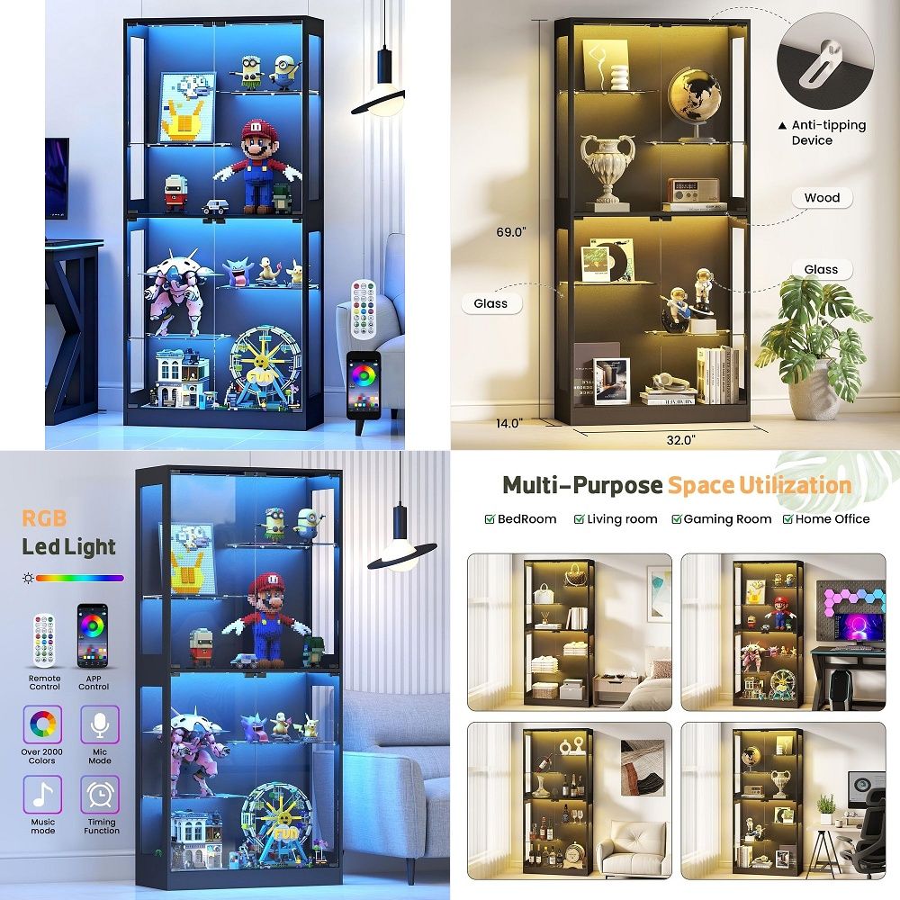 Collectible Collection - Lemari Pajangan dengan Pintu Kaca 69,