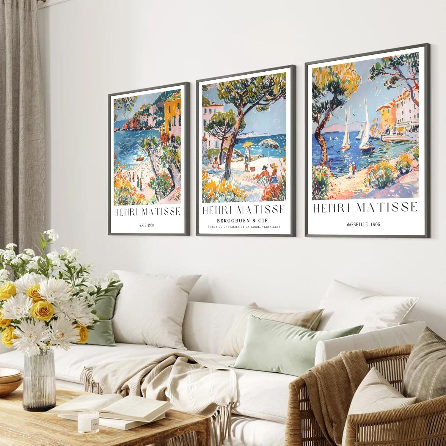 Vintage Collectible Posters - 3 Buah/Set Koleksi Seni Dinding Perjalanan