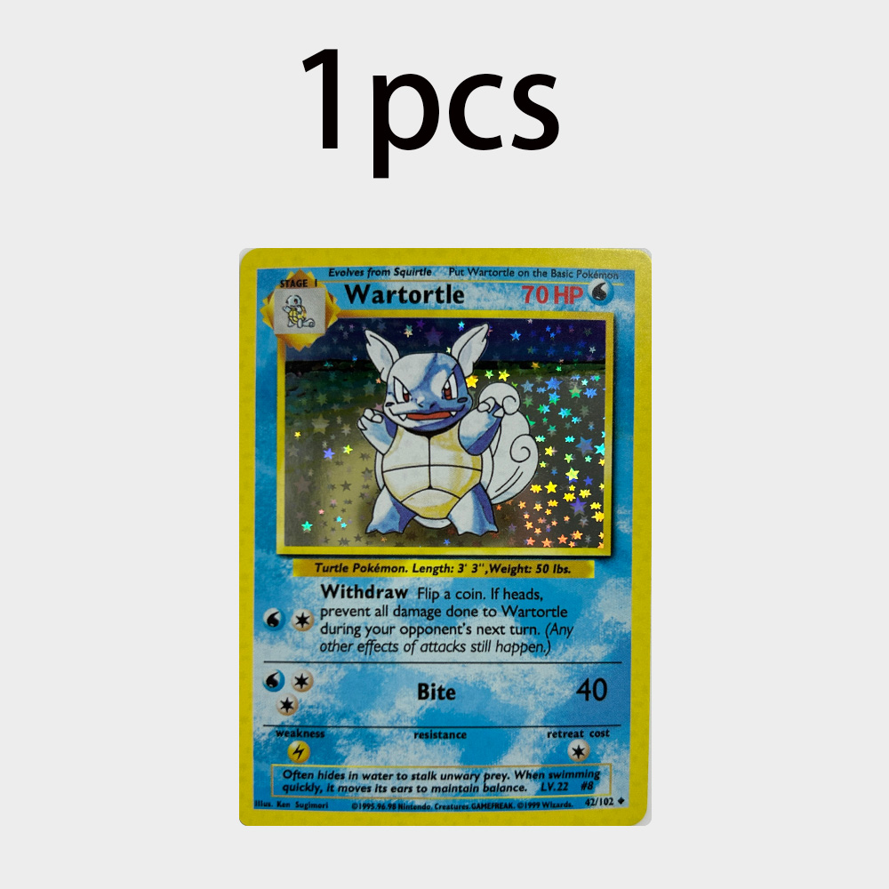 Vintage Pokemon Collectible - DIY PTCG Anime Wartortle Kartu Perdagangan