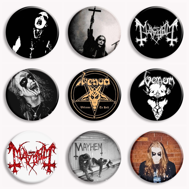 Rock Mayhem Band kancing lembu - Vintage Collectible Pins ulasan dan harga