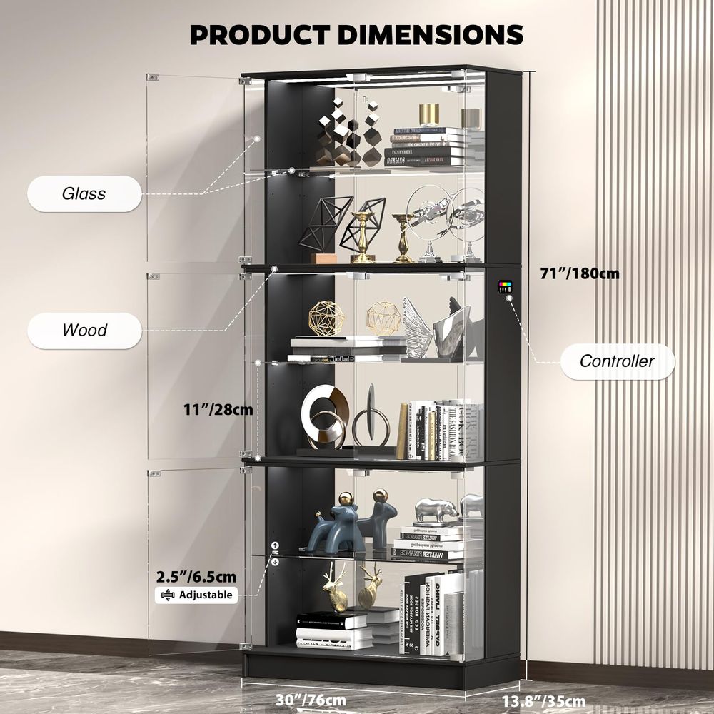 Lemari Pajangan dengan Pintu K - Collectible Collection ulasan dan harga