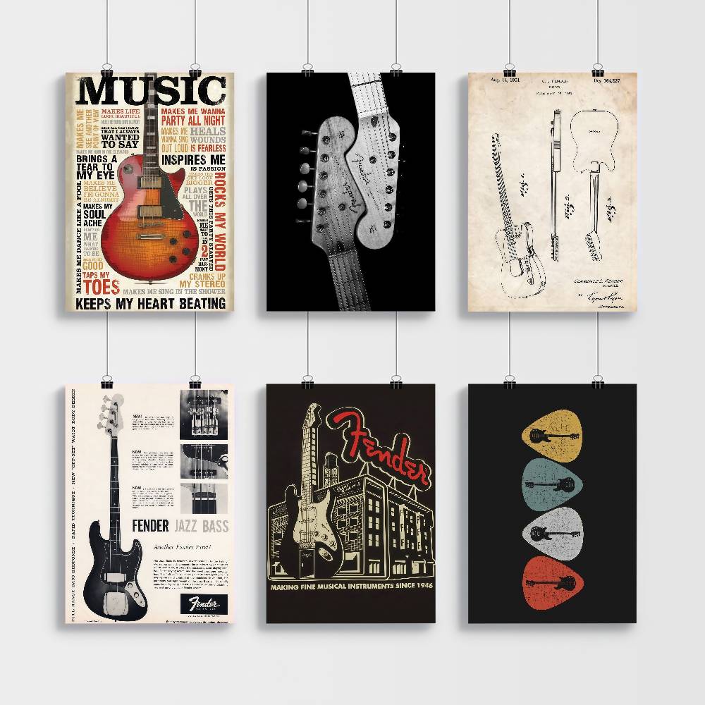 Koleksi Gitar Poster Seni Berp - Vintage Collectible Posters ulasan dan harga