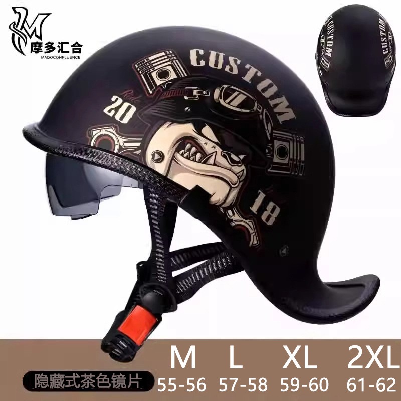 Helm sepeda motor Retro untuk  - Lens Cap Vintage ulasan dan harga