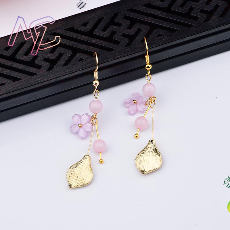 Anting Bunga Giok Alami Merah  - Vintage Item ulasan dan harga