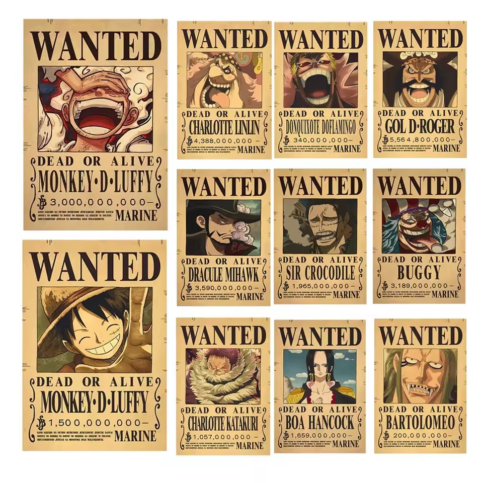 Poster Anime One Piece Bounty  - Vintage Collectible Posters ulasan dan harga
