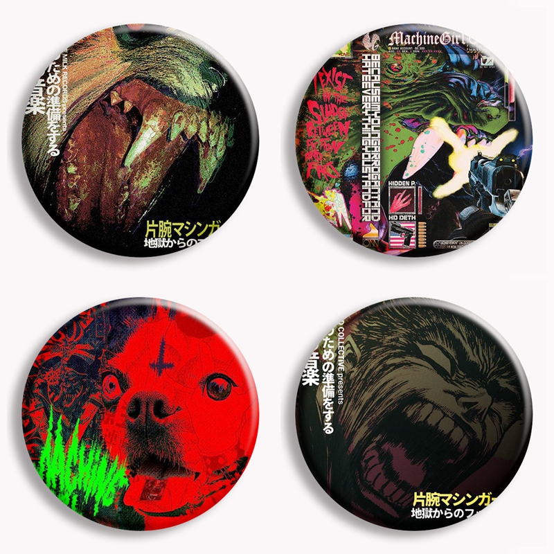 Mesin gadis Wlfgrl tombol Pin  - Vintage Collectible Pins ulasan dan harga